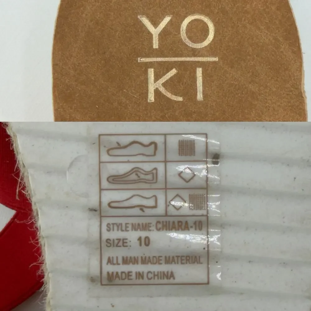 Yoki Chiara-10 Strappy Espadrille Flatform Sandals Womens size 10